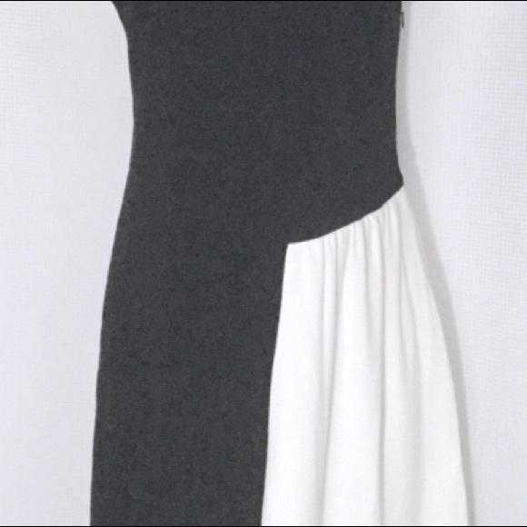 NWT Charles Henry Colorblock Blk & Ivory Dress Sm - Picture 8 of 8